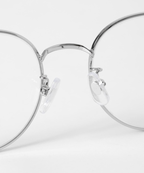 SMELLY（スメリー）の「シンプルボストンダテメガネ（メガネ・レディース・シルバー・-）」の8枚目の写真