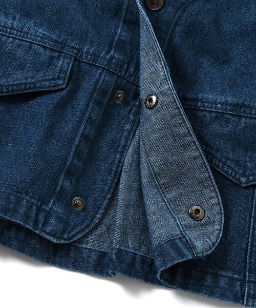 BREEZE（ブリーズ）の「バルーンジャケット（ノーカラージャケット・キッズ・ベージュ/インディゴブルー・90/100/110/120/130/140）」の7枚目の写真