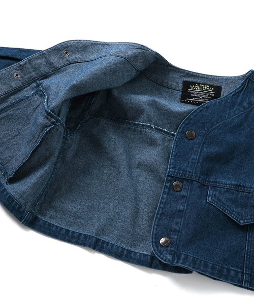 BREEZE（ブリーズ）の「バルーンジャケット（ノーカラージャケット・キッズ・ベージュ/インディゴブルー・90/100/110/120/130/140）」の8枚目の写真