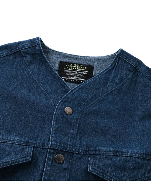 BREEZE（ブリーズ）の「バルーンジャケット（ノーカラージャケット・キッズ・ベージュ/インディゴブルー・90/100/110/120/130/140）」の11枚目の写真