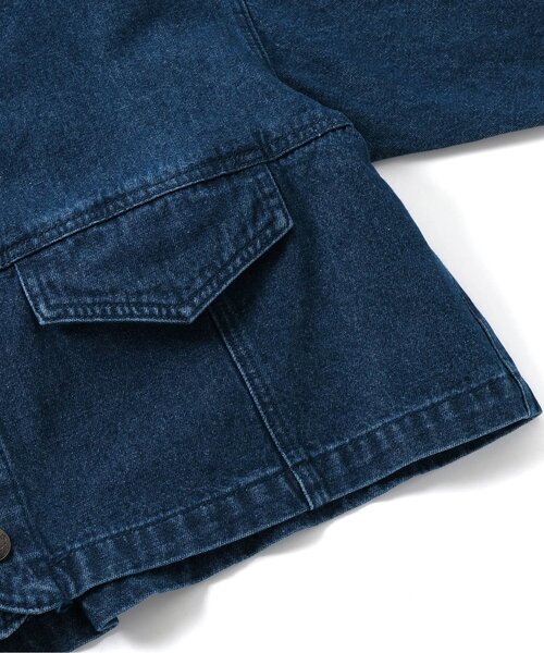 BREEZE（ブリーズ）の「バルーンジャケット（ノーカラージャケット・キッズ・ベージュ/インディゴブルー・90/100/110/120/130/140）」の15枚目の写真