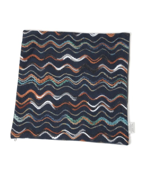 niko and...（ニコアンド）の「オリジナルマルチカラーウェーブクッションカバー（クッション/クッションカバー・レディース・グレー/ネイビー・0）」の3枚目の写真