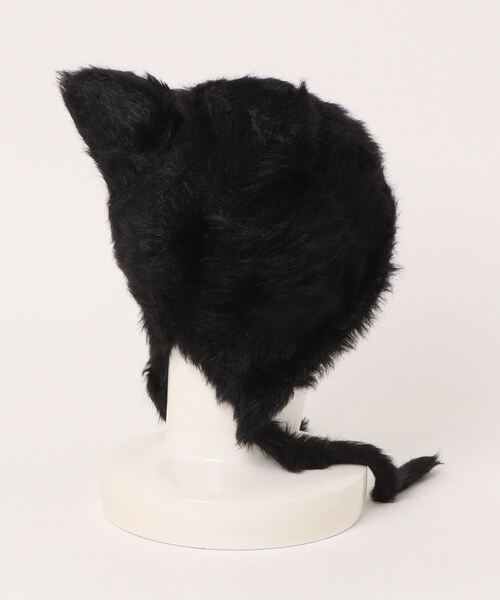 SPINNS（スピンズ）の「ねこ耳ファーニットキャップ（ニットキャップ/ビーニー・レディース・ホワイト/ブラック/グレー・ONESIZE）」の4枚目の写真