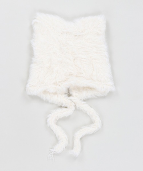 SPINNS（スピンズ）の「ねこ耳ファーニットキャップ（ニットキャップ/ビーニー・レディース・ホワイト/ブラック/グレー・ONESIZE）」の2枚目の写真