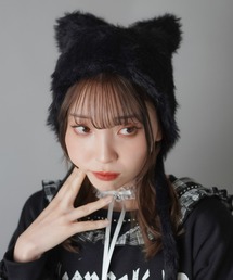 SPINNS | ねこ耳ファーニットキャップ(ニットキャップ/ビーニー)