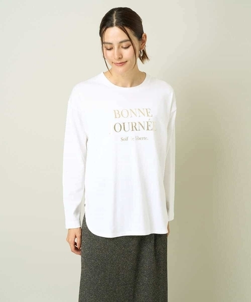 a.v.v(アーヴェヴェ)の「箔ロゴロンT(Tシャツ/カットソー・レディース・ホワイト/チャコールグレー・36/38/42/40/34)」の14枚目の写真