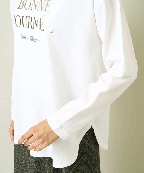 a.v.v(アーヴェヴェ)の「箔ロゴロンT(Tシャツ/カットソー・レディース・ホワイト/チャコールグレー・36/38/42/40/34)」の19枚目の写真