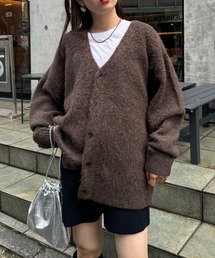 CIAOPANIC TYPY | 【ユニセックス】ビックシルエットシャギーニットオーバーカーディガン(カーディガン/ボレロ)