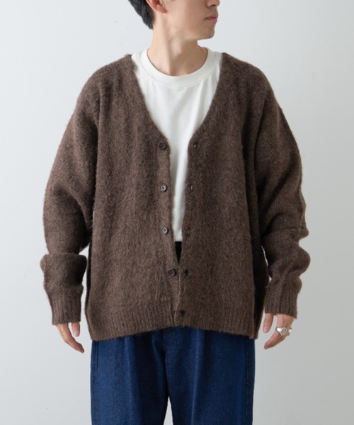 CIAOPANIC TYPY（チャオパニックティピー）の「【ユニセックス】ビックシルエットシャギーニットオーバーカーディガン（カーディガン/ボレロ・メンズ・ブラック/グレー/ブラウン/パープル・MEDIUM/LARGE）」の20枚目の写真