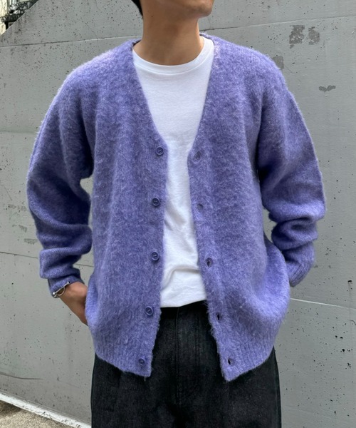 CIAOPANIC TYPY（チャオパニックティピー）の「【ユニセックス】ビックシルエットシャギーニットオーバーカーディガン（カーディガン/ボレロ・メンズ・ブラック/グレー/ブラウン/パープル・MEDIUM/LARGE）」の14枚目の写真