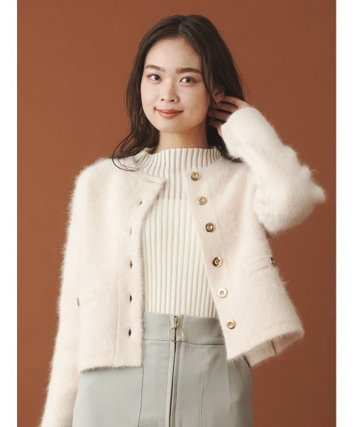 TONAL（トーナル）の「アンゴラニットジャケット（ニット/セーター