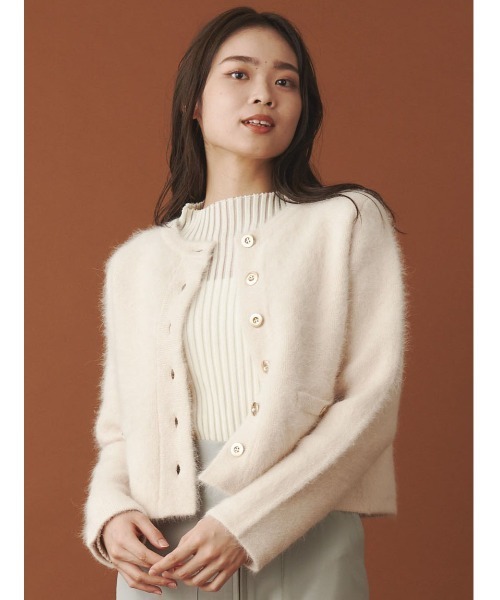 TONAL（トーナル）の「アンゴラニットジャケット（ニット/セーター