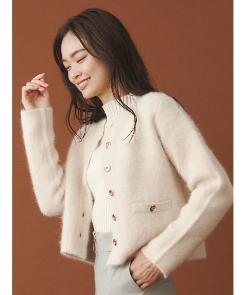 TONAL（トーナル）の「アンゴラニットジャケット（ニット/セーター