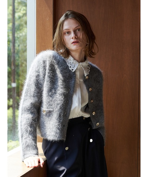 TONAL（トーナル）の「アンゴラニットジャケット（ニット/セーター