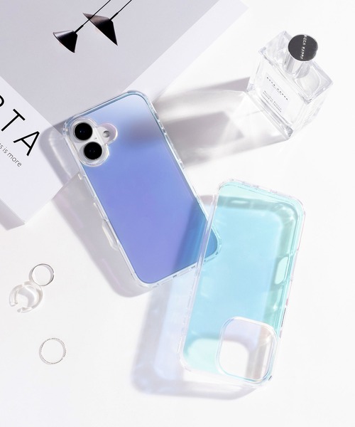 iPhone 16/16Pro/16e 専用 HIGHER ハイブリッドケース(オーロラ