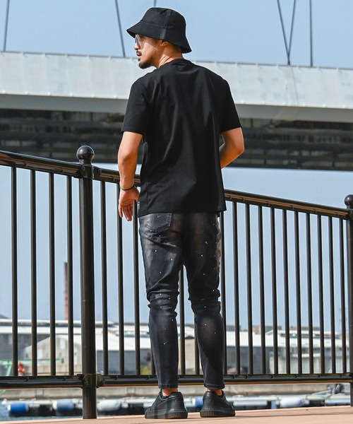ペイント加工 黒デニムパンツ G/ブラックペイントデニムパンツ（デニムパンツ）｜adamsJUGGLER