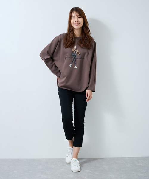 セール】立体ガールズプリント変形プルオーバー（Tシャツ