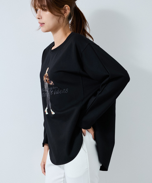 セール】立体ガールズプリント変形プルオーバー（Tシャツ