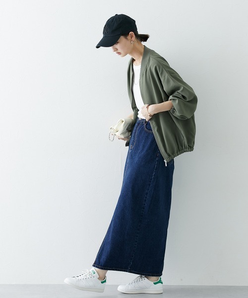 nissen（ニッセン）の「フロントスリットデニムスカート（スカート・レディース・ネイビー/ブルー・LL/S/M/L）」の11枚目の写真