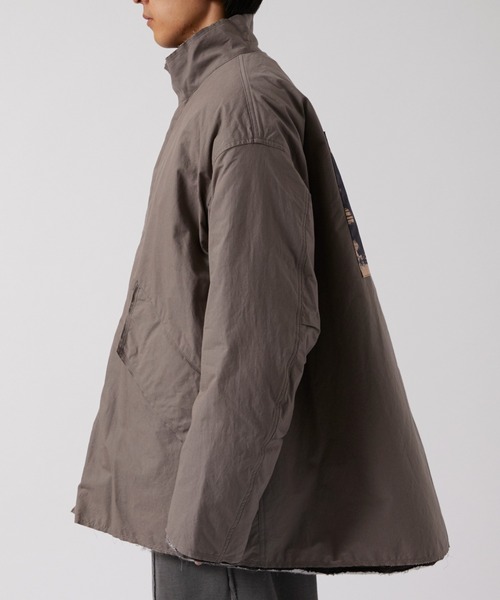 ALMOSTBLACK(オールモストブラック)の「【ALMOSTBLACK/オールモストブラック】WOVEN CUT OFF REMOVAL 65 MODS BLOUSON(ブルゾン・メンズ・グレー/ブラック・2)」の3枚目の写真
