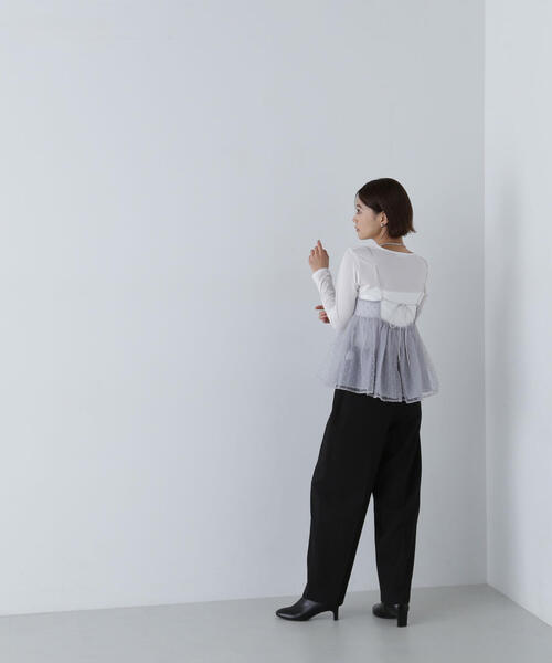 NATURAL BEAUTY BASIC（ナチュラルビューティーベーシック）の「◇ドットシアーキャミソール（キャミソール・レディース・ブラック/グレー/ベージュ・FREE）」の15枚目の写真