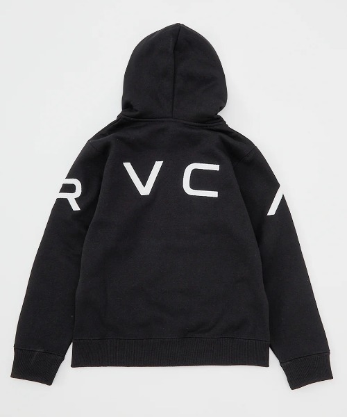 RVCA(ルーカ)の「RVCA キッズ FAKE RVCA ZIP HD パーカー 【2024年秋冬モデル】/ルーカキッズバックプリントプルオーバーフードパーカー・フーディー(パーカー・キッズ・ブラック/ブルー系その他・130/140/150/160)」の4枚目の写真