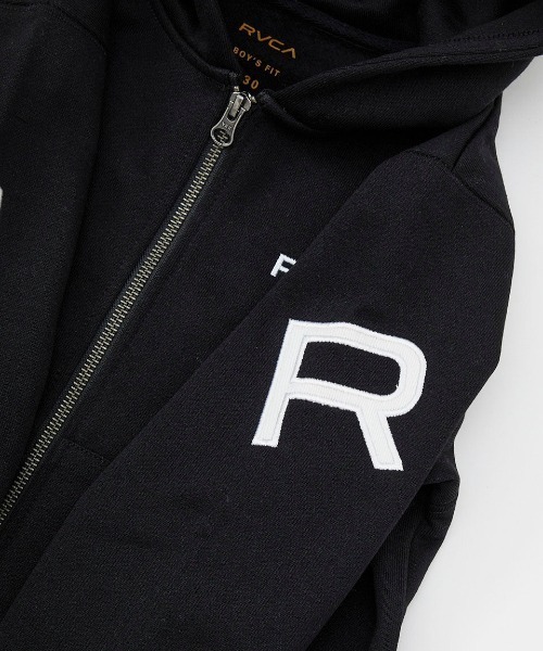 RVCA(ルーカ)の「RVCA キッズ FAKE RVCA ZIP HD パーカー 【2024年秋冬モデル】/ルーカキッズバックプリントプルオーバーフードパーカー・フーディー(パーカー・キッズ・ブラック/ブルー系その他・130/140/150/160)」の8枚目の写真