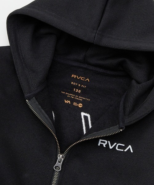 RVCA(ルーカ)の「RVCA キッズ FAKE RVCA ZIP HD パーカー 【2024年秋冬モデル】/ルーカキッズバックプリントプルオーバーフードパーカー・フーディー(パーカー・キッズ・ブラック/ブルー系その他・130/140/150/160)」の10枚目の写真