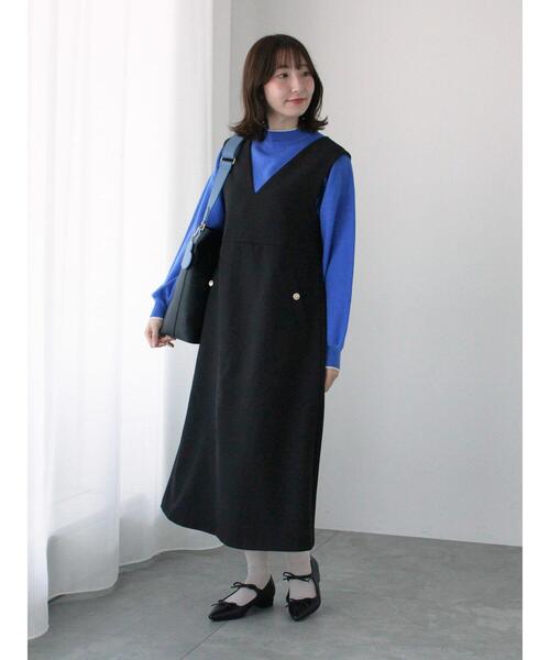 Te chichi TERRASSE（テチチテラス）の「もちもちミラノリブ配色ラインニット（ニット/セーター・レディース・ブルー/オフホワイト/レッド/ブラック・F）」の15枚目の写真