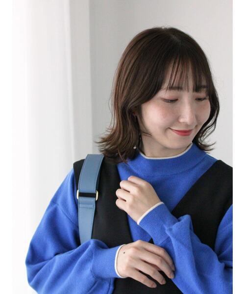 Te chichi TERRASSE（テチチテラス）の「もちもちミラノリブ配色ラインニット（ニット/セーター・レディース・ブルー/オフホワイト/レッド/ブラック・F）」の18枚目の写真