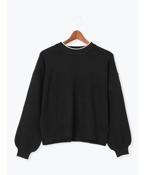 Te chichi TERRASSE（テチチテラス）の「もちもちミラノリブ配色ラインニット（ニット/セーター・レディース・ブルー/オフホワイト/レッド/ブラック・F）」の20枚目の写真