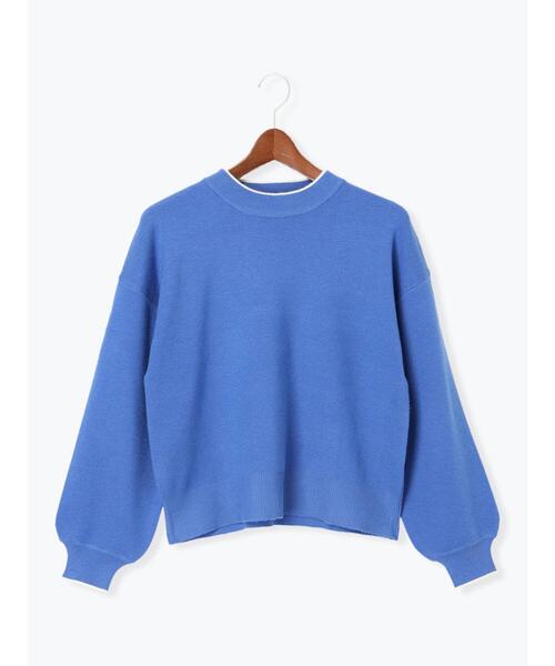 Te chichi TERRASSE（テチチテラス）の「もちもちミラノリブ配色ラインニット（ニット/セーター・レディース・ブルー/オフホワイト/レッド/ブラック・F）」の21枚目の写真