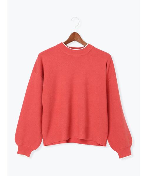 Te chichi TERRASSE（テチチテラス）の「もちもちミラノリブ配色ラインニット（ニット/セーター・レディース・ブルー/オフホワイト/レッド/ブラック・F）」の22枚目の写真