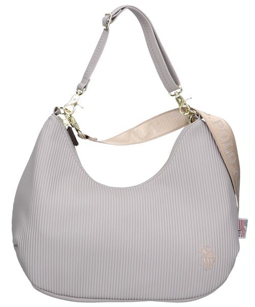 U.S. POLO ASSN.(ユーエスポロアッスン)の「【U.S. POLO ASSN.】 ユーエスポロアッスン プリーツ ビッグショルダーバッグ USPA-2683(ショルダーバッグ・レディース・ブラック/ホワイト/ベージュ/スモークピンク/グレー・FREE)」の1枚目の写真