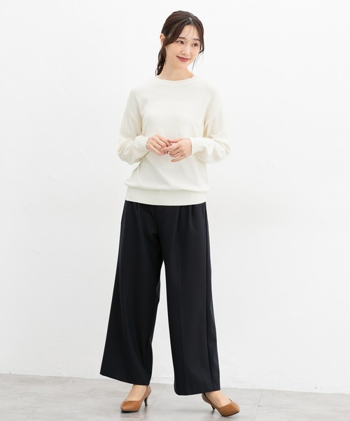 Honeys（ハニーズ）の「【ダイナホット・ハニぽか・ウォッシャブル】あったかクルーネックニット（ニット/セーター・レディース・ブラック/ラベンダー/ブルー/レッド/ライトグリーン/アイボリー・LL/S/M/L）」の19枚目の写真