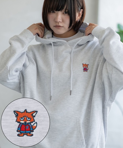 SIDEWAY STANCE（サイドウェイスタンス）の「【SIDEWAY STANCE】オリジナル ワンポイント刺しゅう スウェットプルパーカー（パーカー・メンズ・ブラック系/ライトグレー/ライトグレー系/ネイビー/ブラック/ネイビー系/ブラック系1/ネイビー系1/グレー系1・LARGE/SMALL/X-LARGE/MEDIUM）」の4枚目の写真