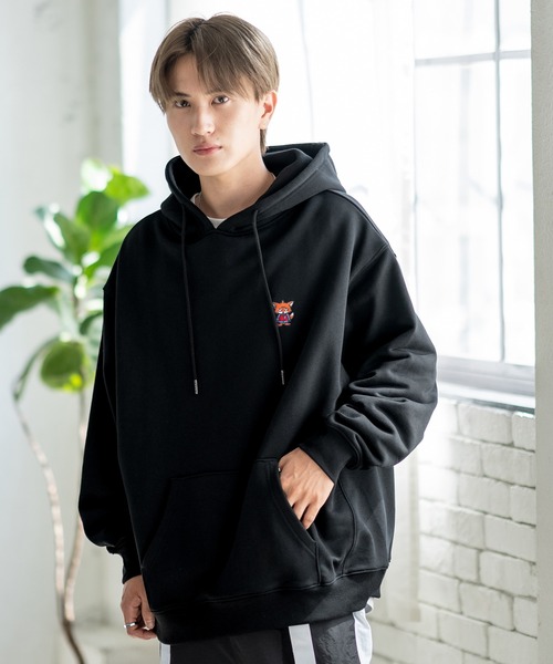 SIDEWAY STANCE（サイドウェイスタンス）の「【SIDEWAY STANCE】オリジナル ワンポイント刺しゅう スウェットプルパーカー（パーカー・メンズ・ブラック系/ライトグレー/ライトグレー系/ネイビー/ブラック/ネイビー系/ブラック系1/ネイビー系1/グレー系1・LARGE/SMALL/X-LARGE/MEDIUM）」の10枚目の写真