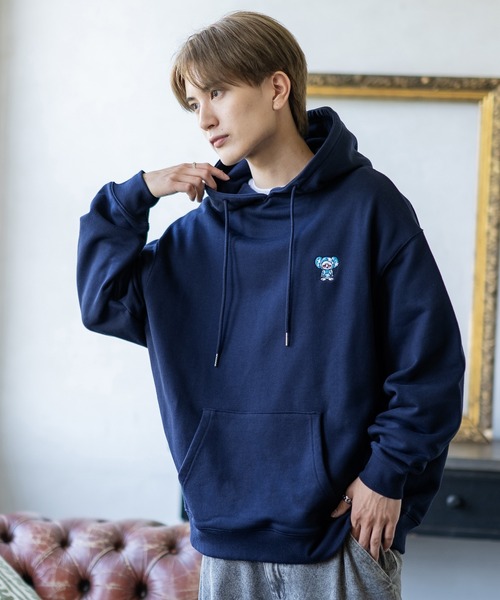 SIDEWAY STANCE（サイドウェイスタンス）の「【SIDEWAY STANCE】オリジナル ワンポイント刺しゅう スウェットプルパーカー（パーカー・メンズ・ブラック系/ライトグレー/ライトグレー系/ネイビー/ブラック/ネイビー系/ブラック系1/ネイビー系1/グレー系1・LARGE/SMALL/X-LARGE/MEDIUM）」の18枚目の写真