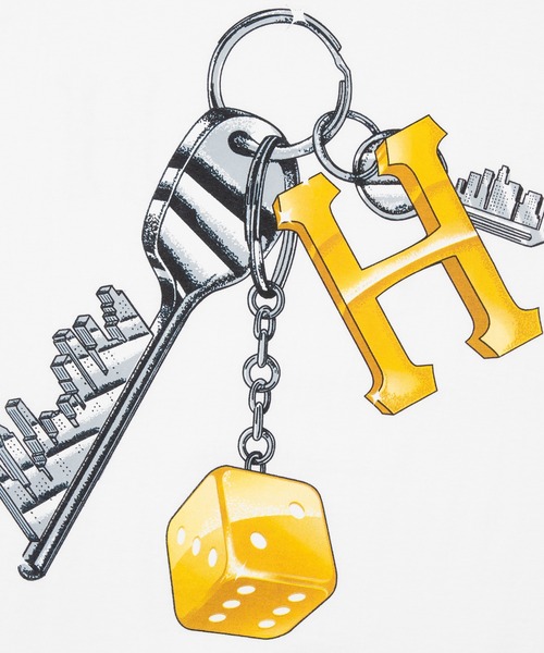 HUF(ハフ)の「KEYS TO THE CITY TEE(Tシャツ/カットソー・メンズ・ホワイト/ブラック・X-LARGE/LARGE/MEDIUM/XX-LARGE/SMALL)」の4枚目の写真