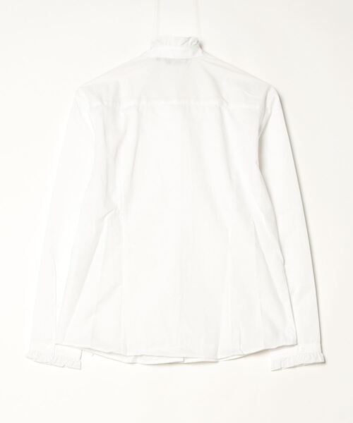 TOKYO SHIRTS（トウキョウシャツ）の「スタンドゴムシャーリング 形態安定 レディース長袖デザインシャツ（シャツ/ブラウス・レディース・ホワイト・S/L/LL/XL/M）」の2枚目の写真