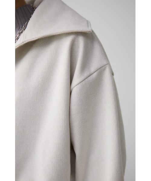 AZUL by moussy(アズールバイマウジー)の「ラメウラケハーフジップトップス(スウェット・レディース・アイボリー/ブラック/杢グレー・FREE)」の22枚目の写真