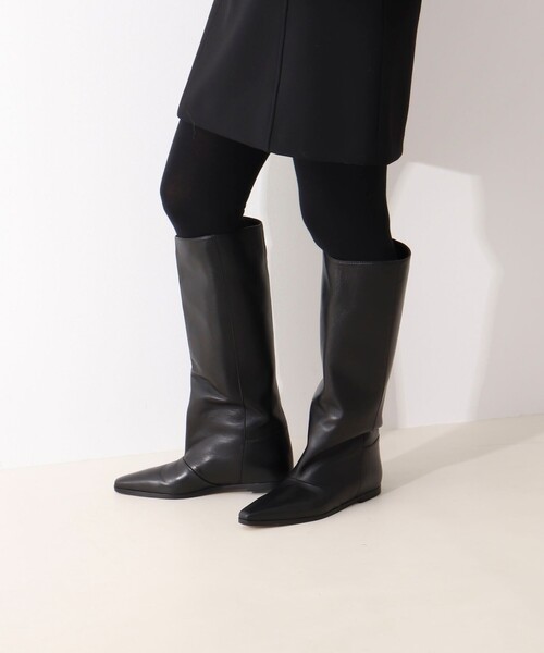 CORSO ROMA 9 ローヒール インヒール アーモンドトゥ ロングブーツ