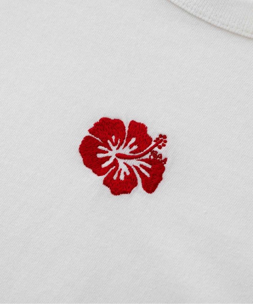 SEA(シー)の「GRAPHIC TEE (ハイビスカス刺繍)(Tシャツ/カットソー・レディース・ホワイト・ONE SIZE)」の8枚目の写真