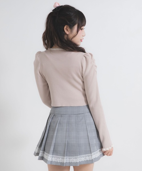 DearMyLoveRose(ディアマイラブローズ)の「配色ダブルジップリブニットトップス(ニット/セーター・レディース・ベビーピンク/ブラック/グレー/オフホワイト/モカ・M-L/L~LL/LL~3L)」の8枚目の写真