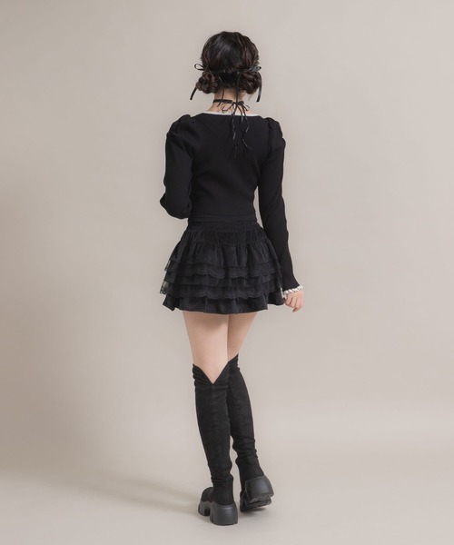 DearMyLoveRose(ディアマイラブローズ)の「配色ダブルジップリブニットトップス(ニット/セーター・レディース・ベビーピンク/ブラック/グレー/オフホワイト/モカ・M-L/L~LL/LL~3L)」の17枚目の写真