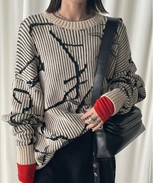 Ameri | NUANCE BODY LINE LOOSE KNIT TOP(ニット/セーター)