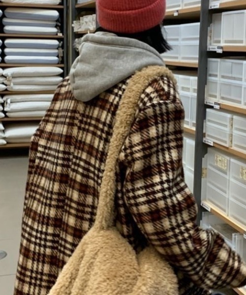 Achic（アシック）の「ダッフルチェスターコート（テーラードジャケット・レディース・ブラウン・M）」の6枚目の写真