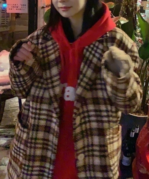 Achic（アシック）の「ダッフルチェスターコート（テーラードジャケット・レディース・ブラウン・M）」の14枚目の写真