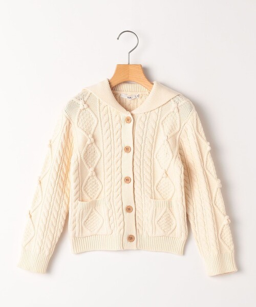 【セール】SHIPS KIDS:100～130cm /〈洗濯機可能〉ケーブル ニット カーディガン（カーディガン/ボレロ）｜SHIPS（シップス）