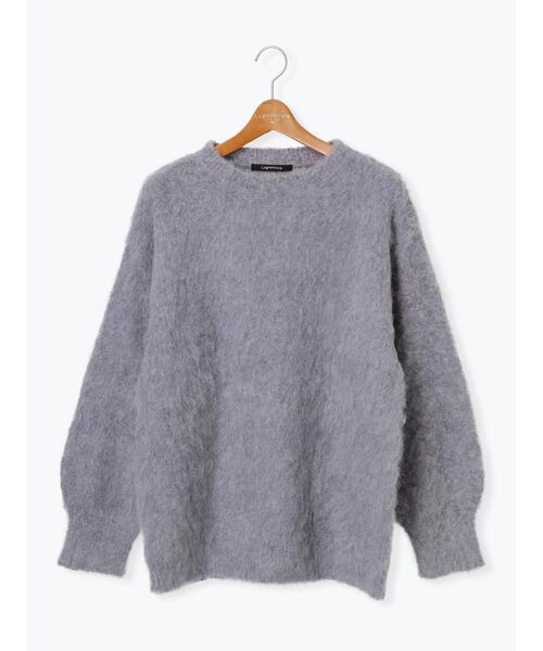 Lugnoncure（ルノンキュール）の「起毛クルーネックニット（ニット/セーター・レディース・ベージュ/グレー/ブルー/オレンジ・F）」の16枚目の写真